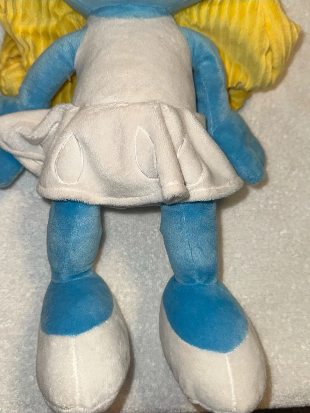 Blue and Yellow Plush Smurf-Inspired Doll - Soft Kids Stuffed Animal